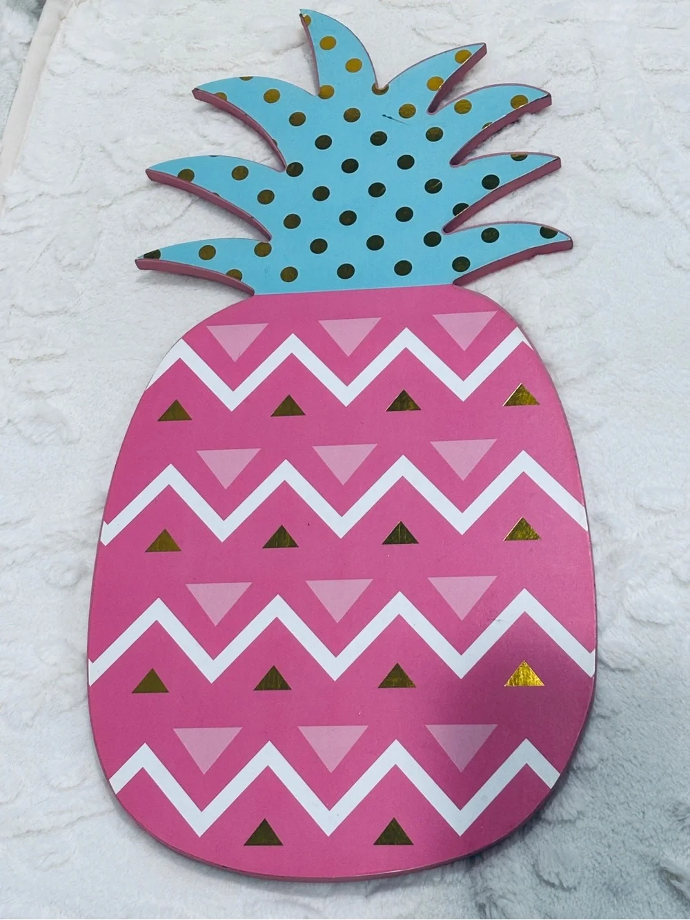 Pink Pineapple Wall Decor | Dorm Room Beach House Tropical Wall Art